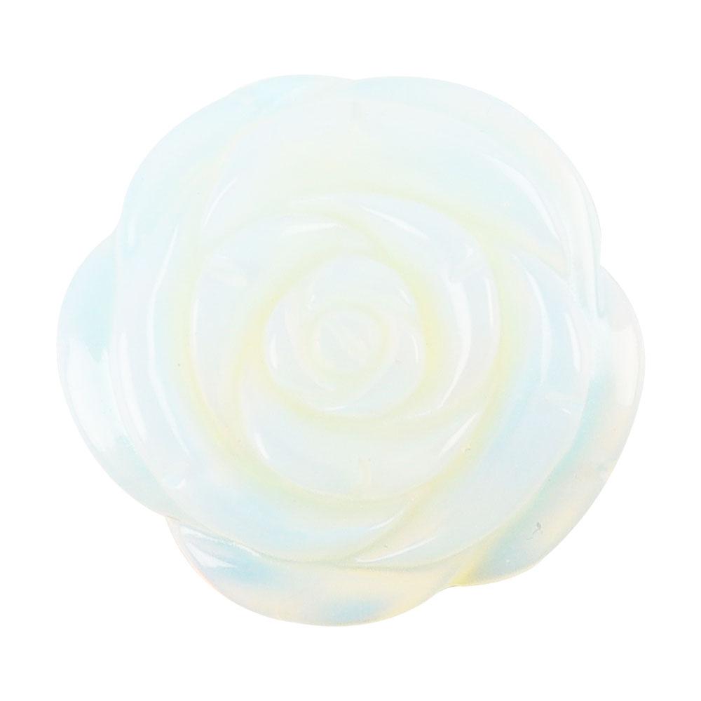 Crystal Flower Pocket Stone Hand Carved Gemstone Flower Healing Crystal Rose Flower For Sale Crystal wholesale suppliers