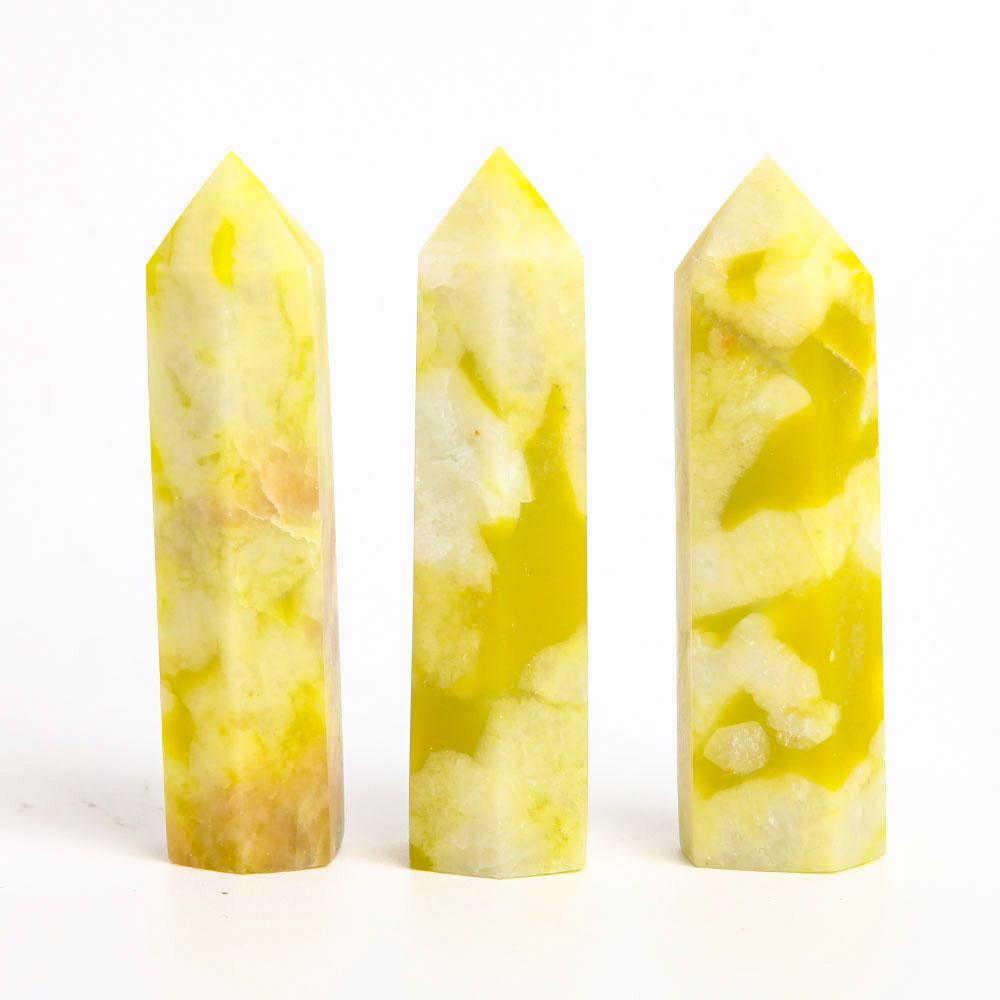 Set of 3 Serpentine Crystal Points Crystal wholesale suppliers