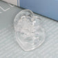 Clear Quartz Heart Shape with Claw Carving