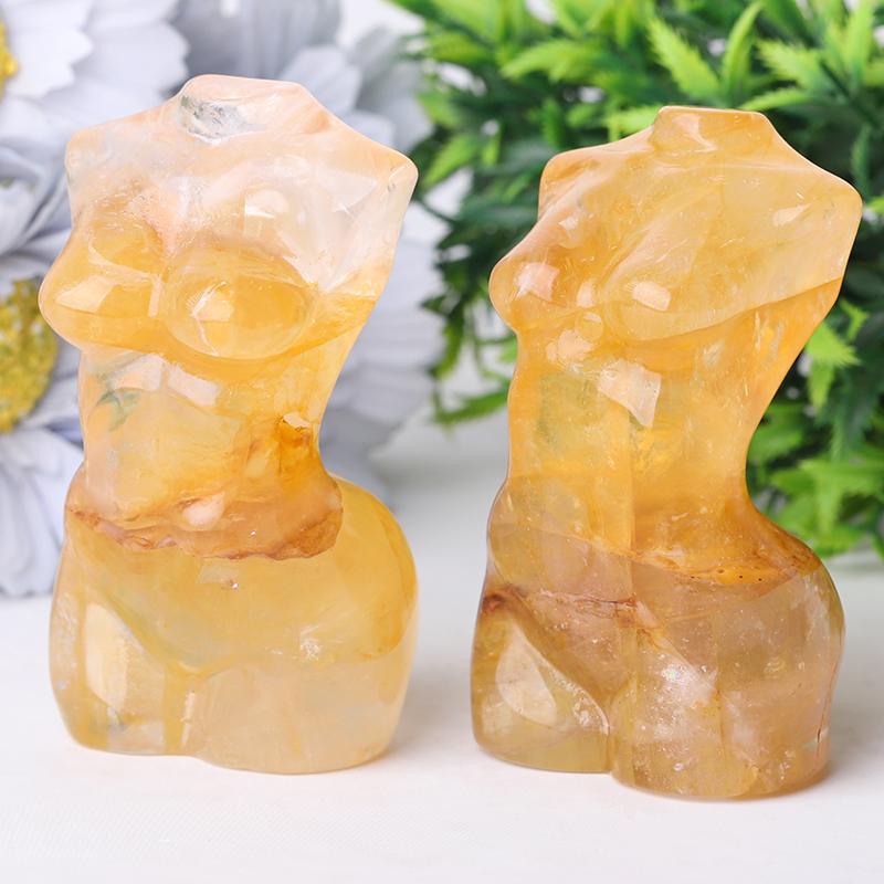 3" Golden Healer Woman Model Body Crystal Carvings Crystal wholesale suppliers