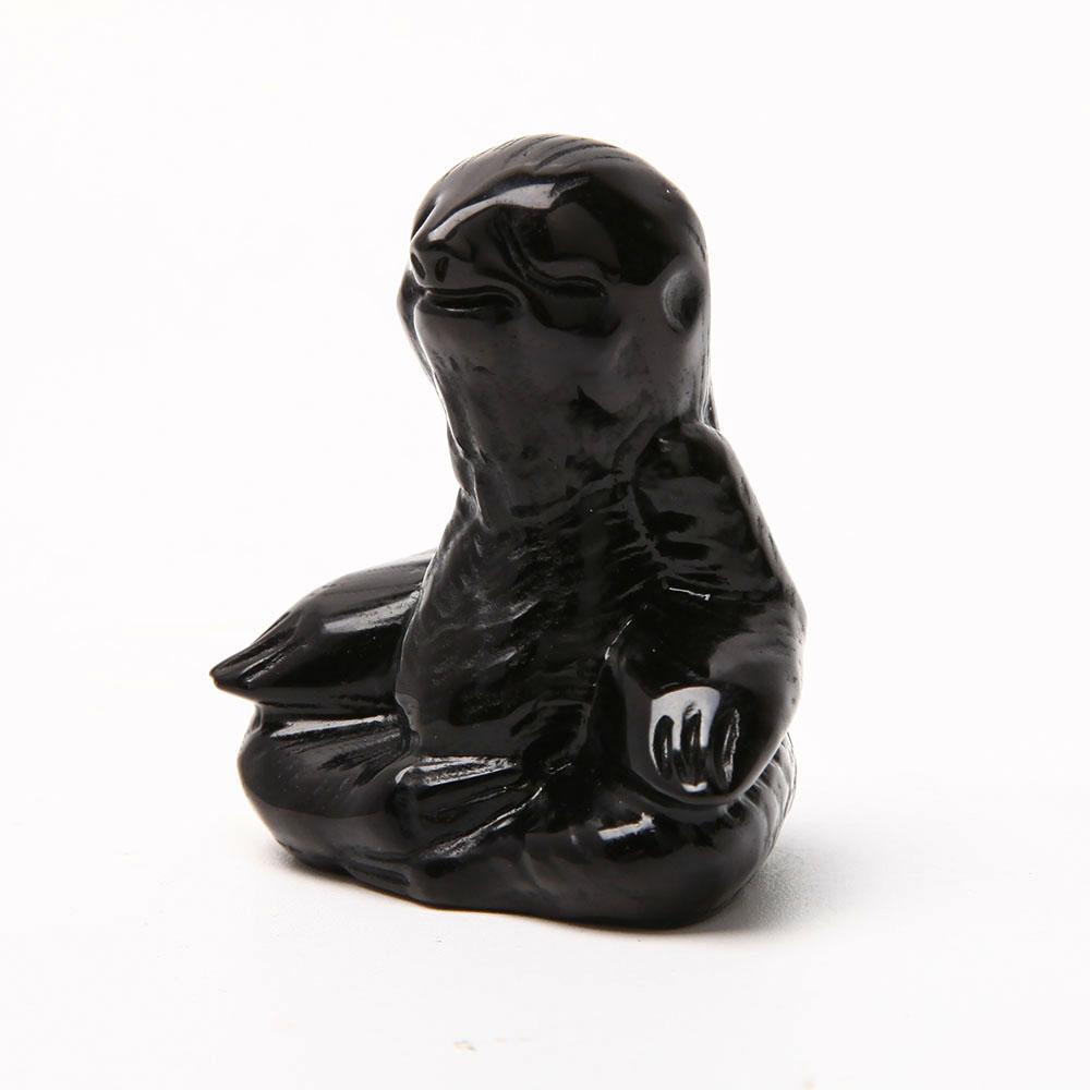 Black Obsidian Hand Carved Sloth Crystal wholesale suppliers
