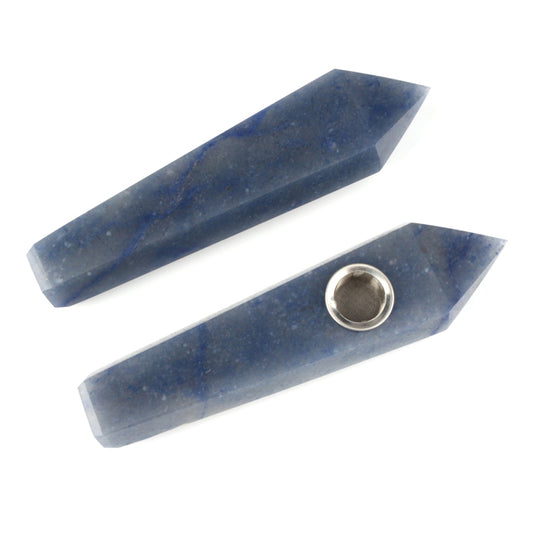 Blue aventurine Smoking Pipe wholesale support mixed customization