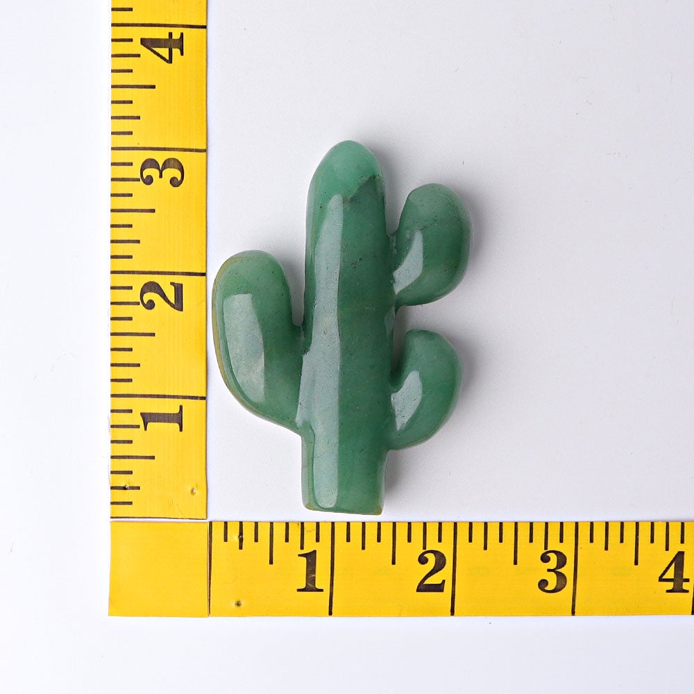 3.1" Green Aventurine Cactus Crystal Carvings Crystal wholesale suppliers