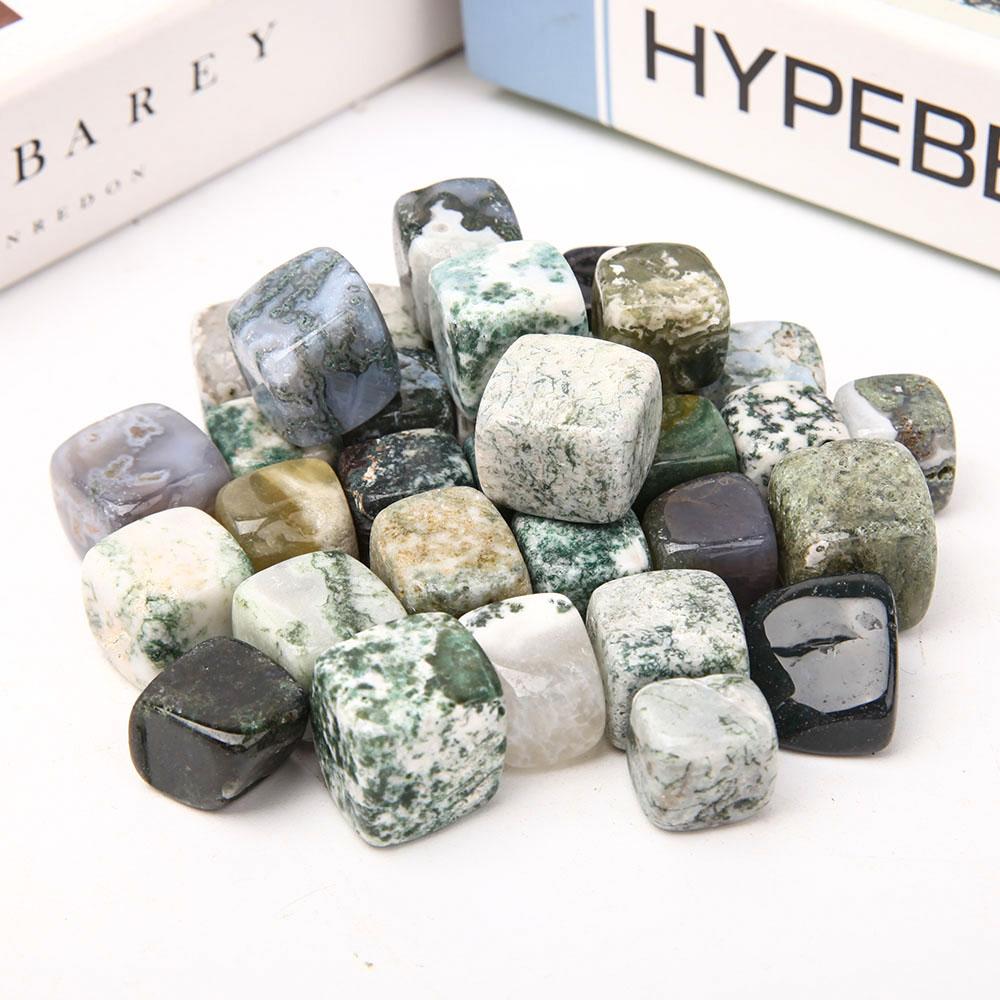 0.1kg Moss Agate Cubes Bag Crystal wholesale suppliers