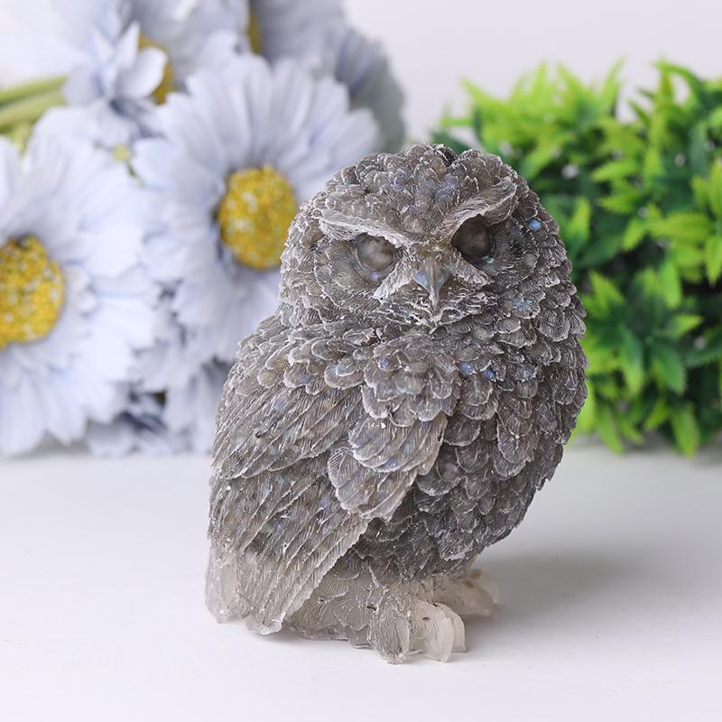 4" Owl Resin Crystal Carvings Crystal wholesale suppliers