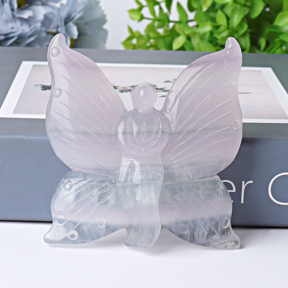 3.6" Fluorite Butterfly Fairy Crystal Carvings Crystal wholesale suppliers