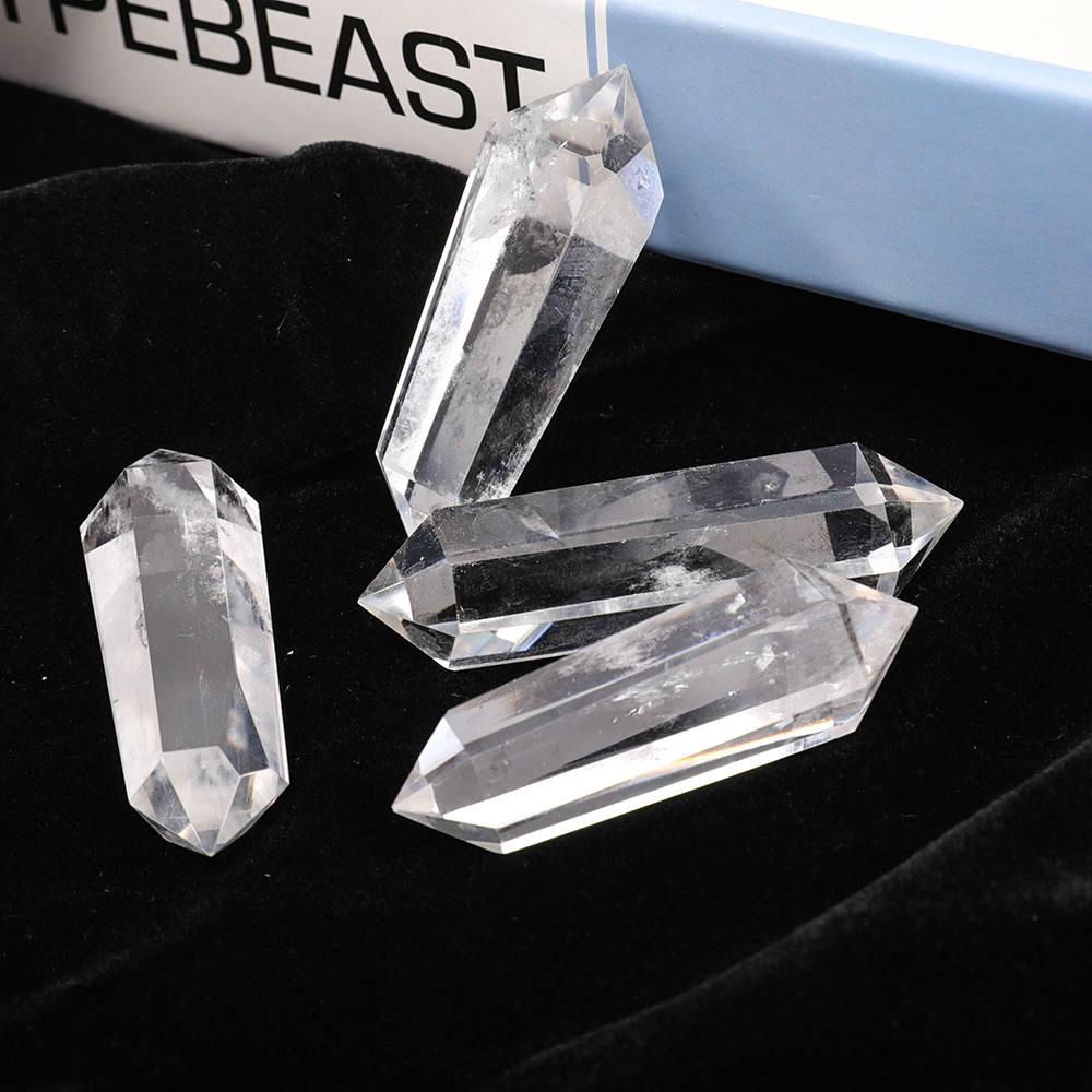 Set of 4 Clear Quartz Double Terminated Points Crystal wholesale suppliers