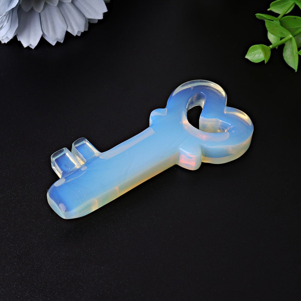 3.5" Opalite Heart Key Crystal Carvings Crystal wholesale suppliers