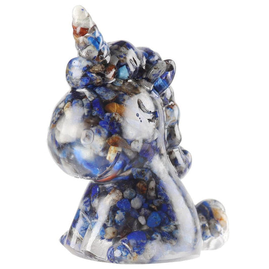 Lapis Crystal Chips Resin Unicorn