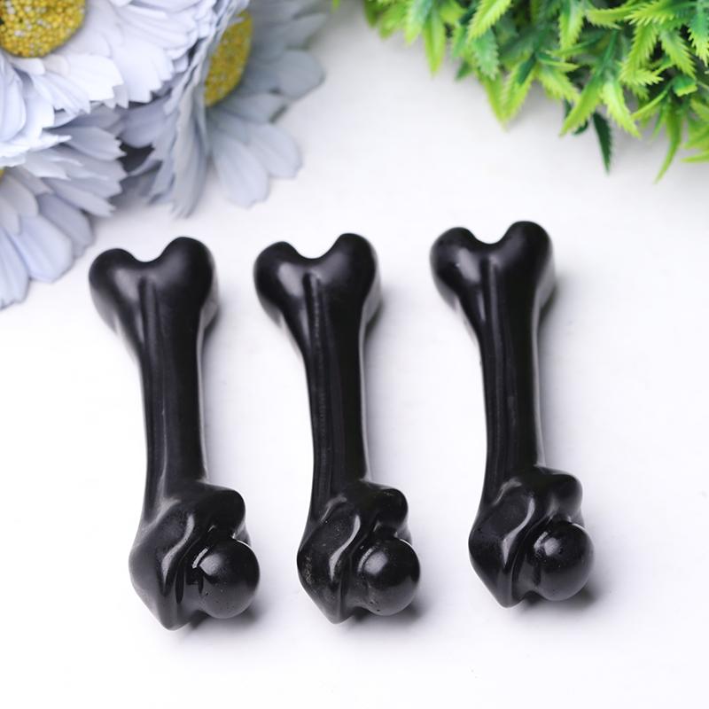 4" Black Obsidian Bone Crystal Carvings Crystal wholesale suppliers