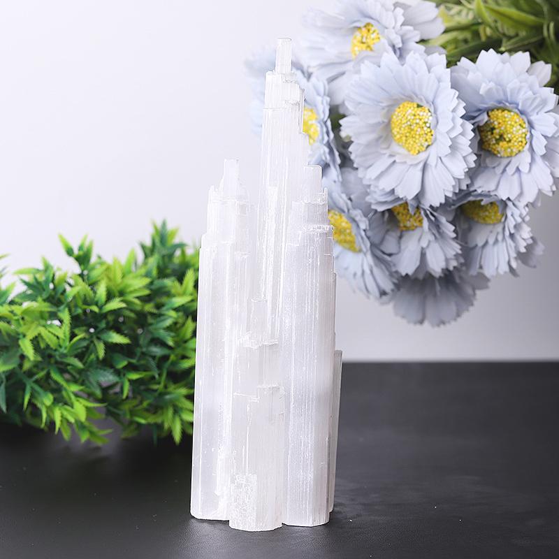 7.5" Selenite Skyscraper Tower