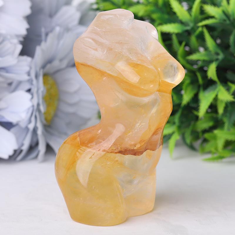 3" Golden Healer Woman Model Body Crystal Carvings Crystal wholesale suppliers