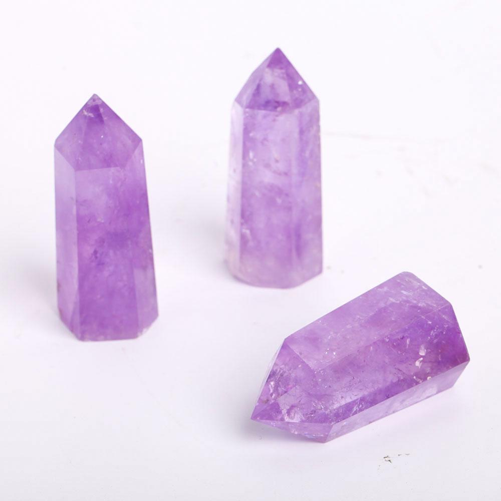 Set of 3 Amethyst Crystal Points Crystal wholesale suppliers