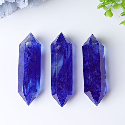 3.5"-4.0" Blue Smelting Double Terminated Crystal Points Crystal wholesale suppliers