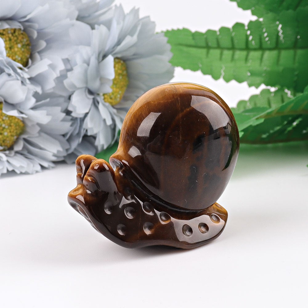 2.5" Tiger's Eye Snail Crystal Carvings Crystal wholesale suppliers