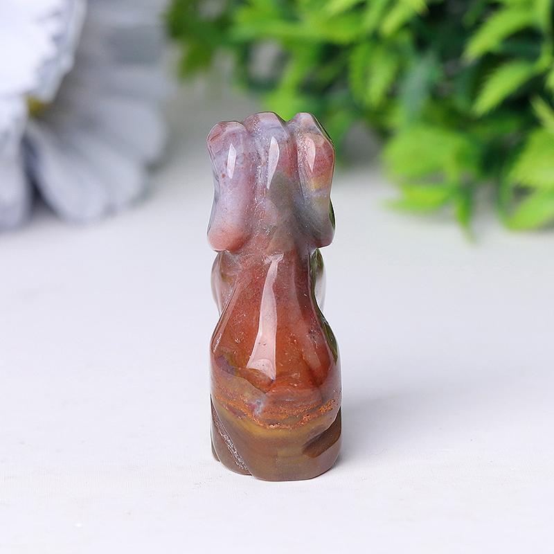 Ocean Jasper Carving Dogs for Sale Crystal Gift