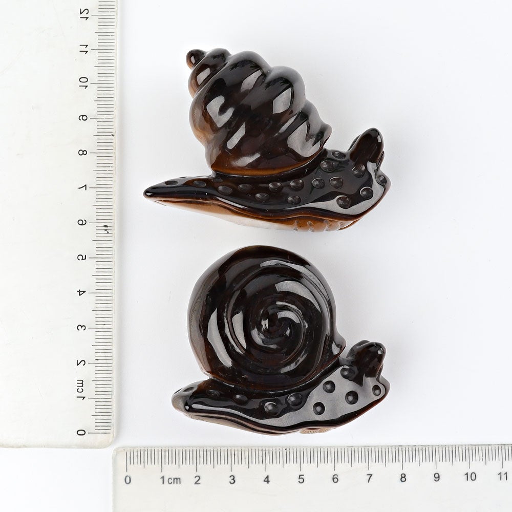 2.5" Tiger's Eye Snail Crystal Carvings Crystal wholesale suppliers