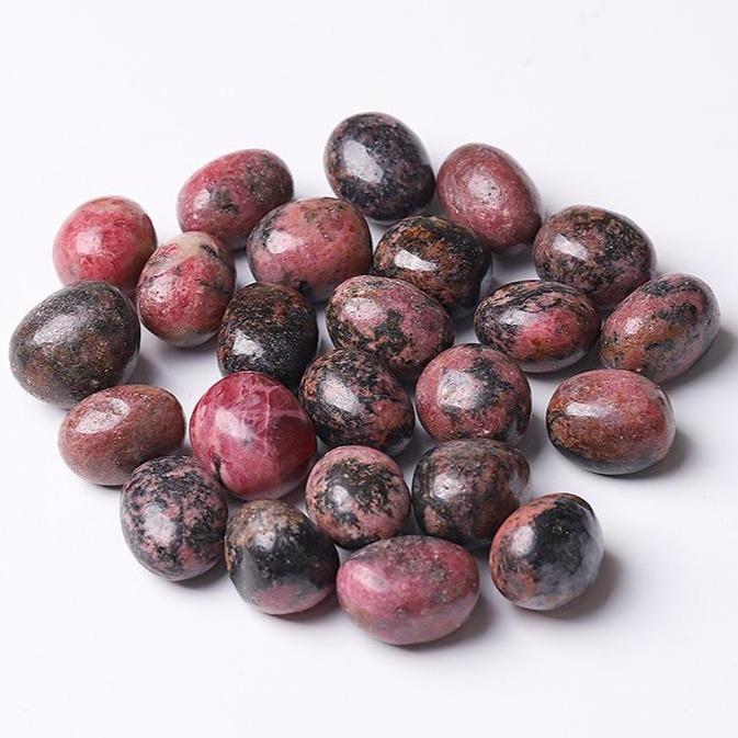 0.1kg 25mm-35mm Rhodonite Tumbles Crystal wholesale suppliers