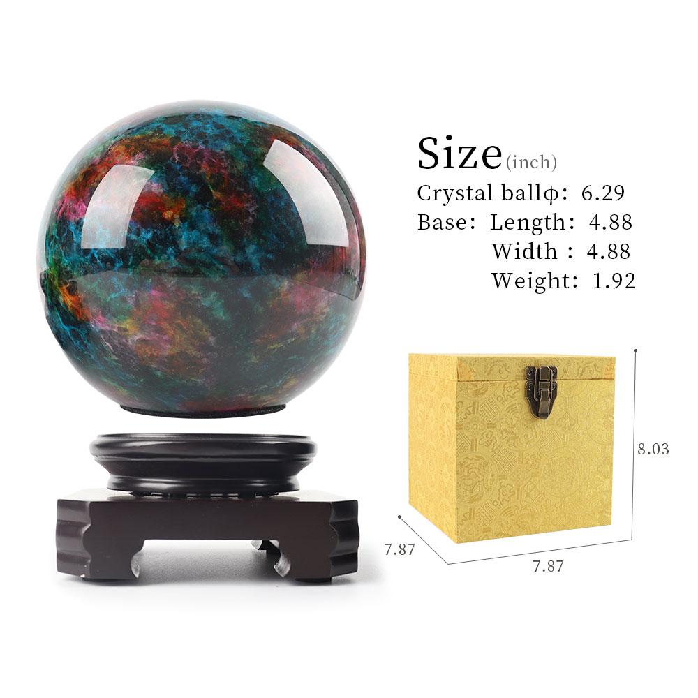 6.29”Rainbow Large Decorative Colorful Jade Sphere Crystal wholesale suppliers