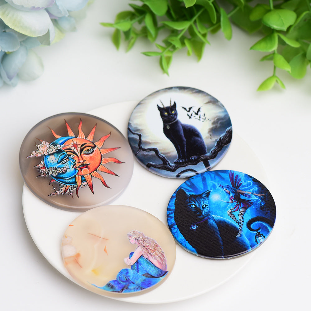 2.1" Agate Slice with Printing