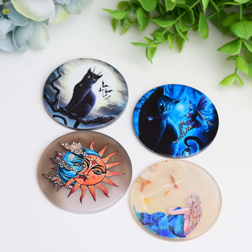 2.1" Agate Slice with Printing