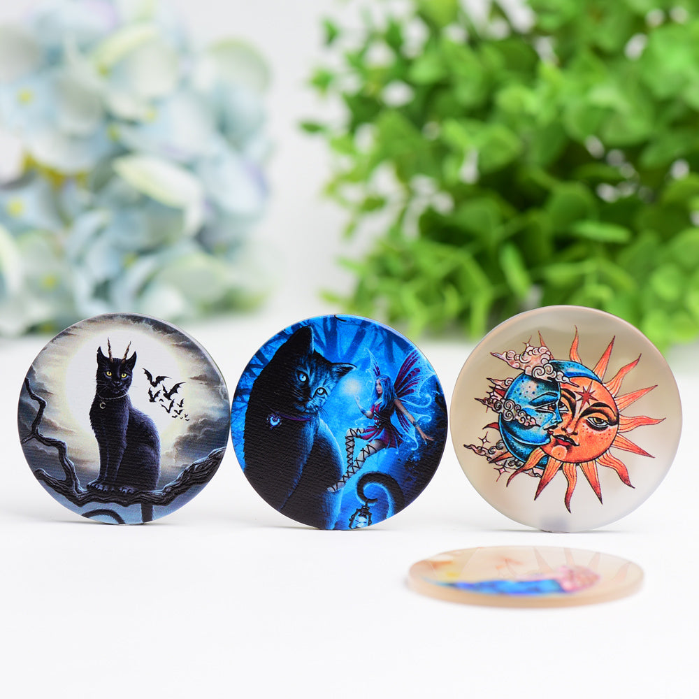 2.1" Agate Slice with Printing