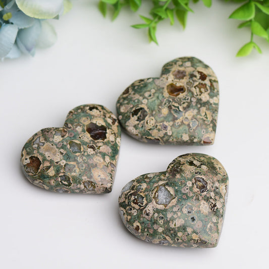 2.3" Rainforest Japer Heart Palm Stone