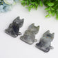 2.3"Labradorite Cat Crystal Carving