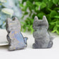 2.3"Labradorite Cat Crystal Carving