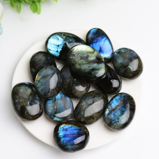 1.2"-2.0" Labradorite Palm Stone Bulk Wholesale