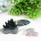 2.0" Moss Agate Maple Leaf Crystal Carving