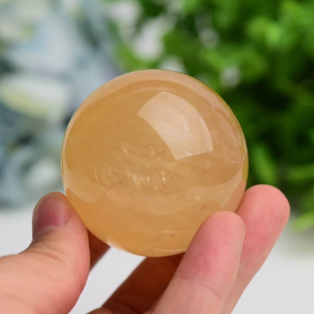 Honey Calcite Crystal Sphere