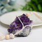 Amethyst Cluster Hanging with Cotton Rope Tassels