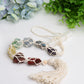Chakra Raw Stone with Selenite Stick Crystal Hanging