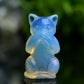 1.9" Opalite Cat 'Hear No Evil, Speak No Evil, See No Evil' Crystal Carving