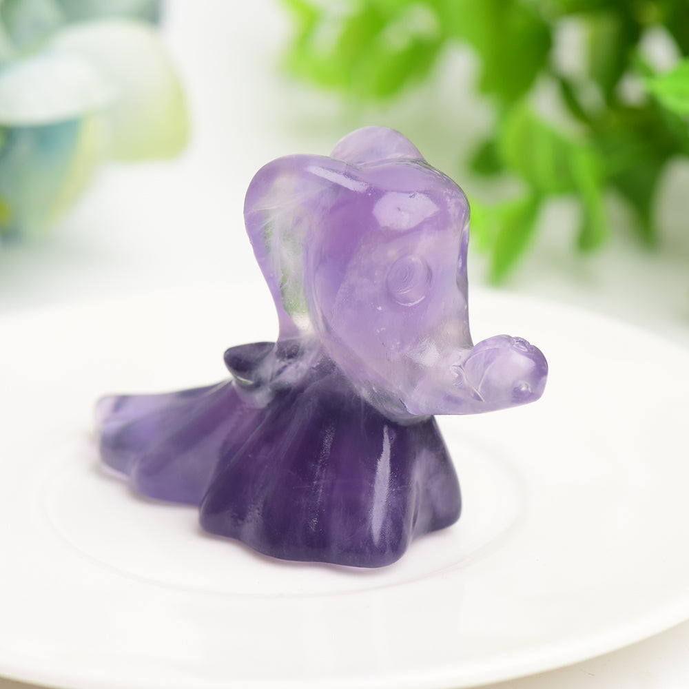 2.6" Fluorite Zero Dog Crystal Carving Bulk Wholesale