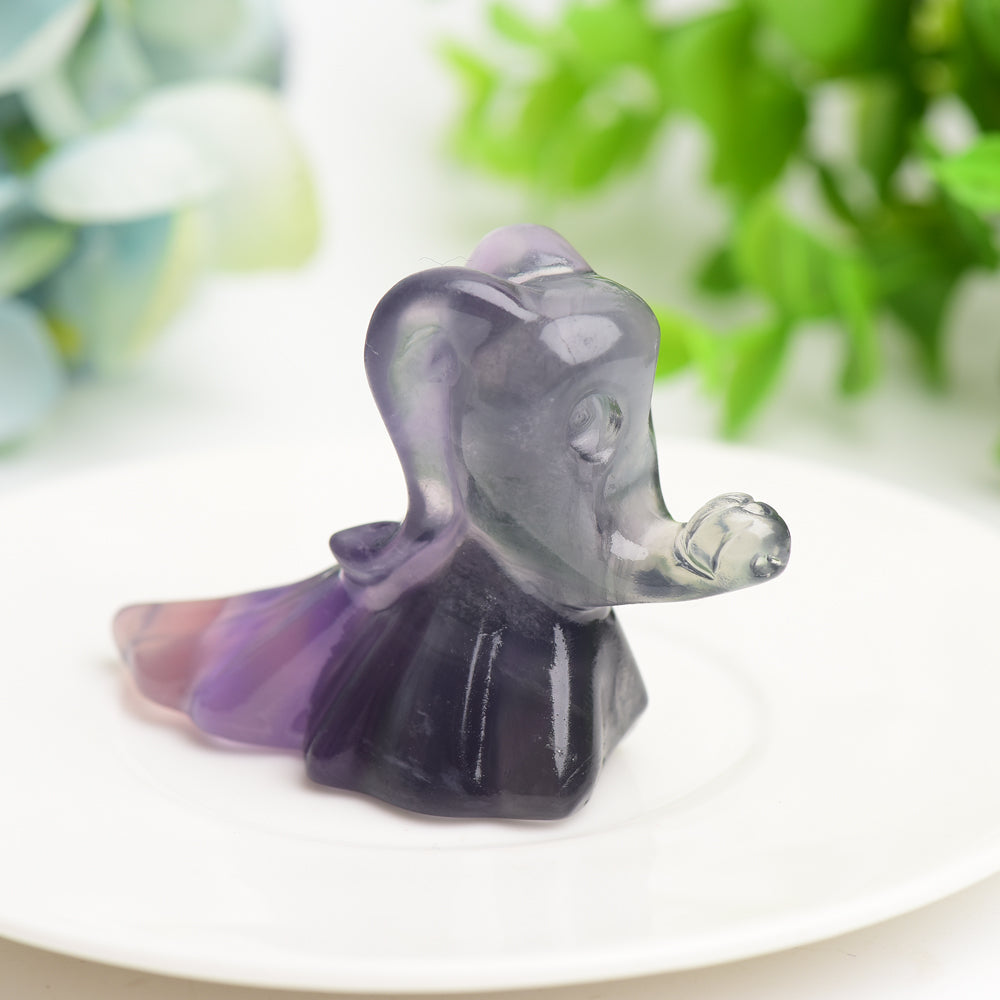 2.6" Fluorite Zero Dog Crystal Carving Bulk Wholesale