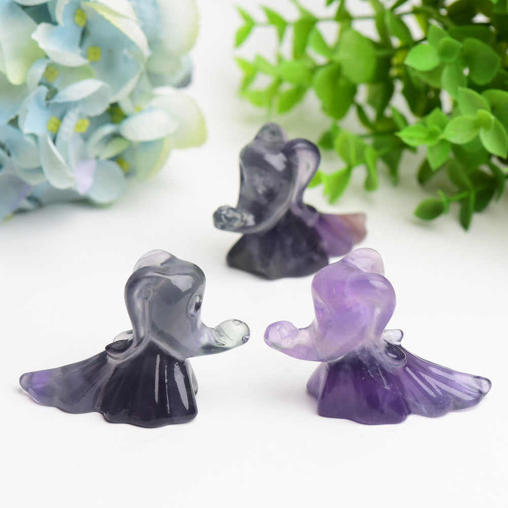 2.6" Fluorite Zero Dog Crystal Carving Bulk Wholesale