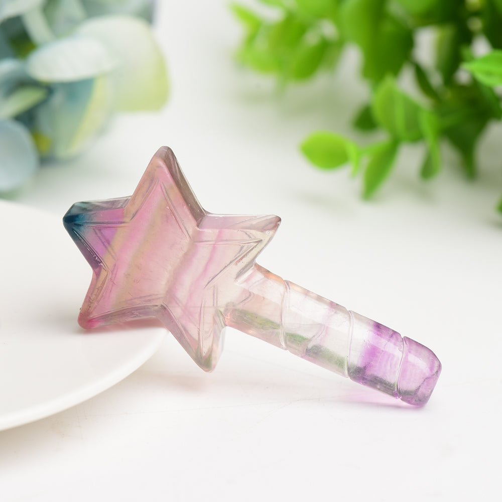 2.7" Star Magic Wand Crystal Carving Bulk Wholesale