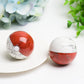 1.5" Red Jasper Howlite Poke Ball Crystal Sphere Bulk Wholeslae