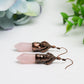 Amethyst Rose Quartz Crystal Earrings Bulk Wholesale