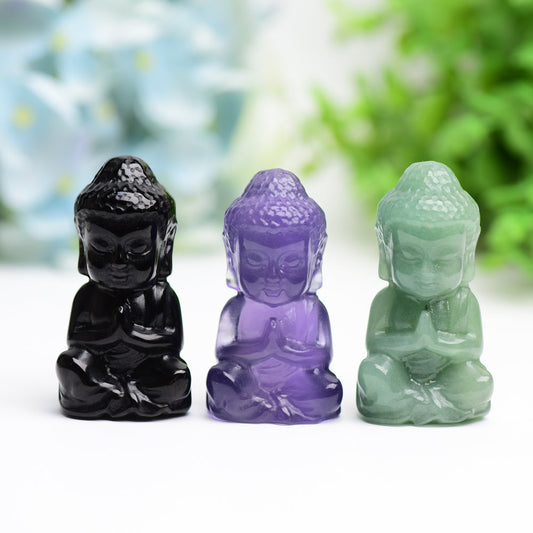 2.3" Buddha Crystal Carving