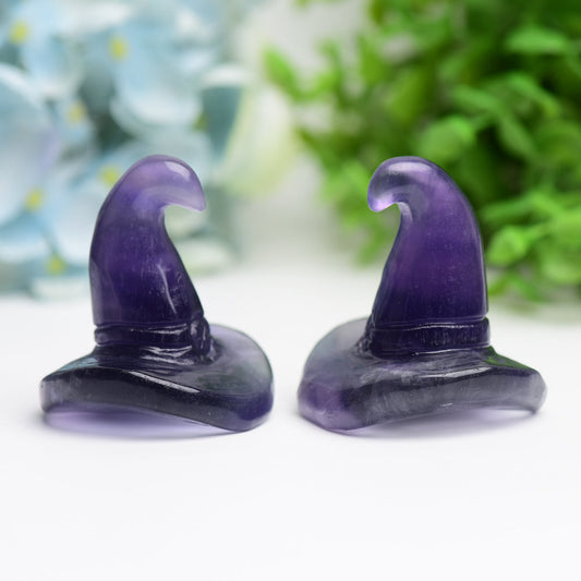 2.0" Fluorite Witch's Hat for Halloween