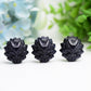 1.2" Blue Sandstone Nine-tail Fox Animal Crystal Carving