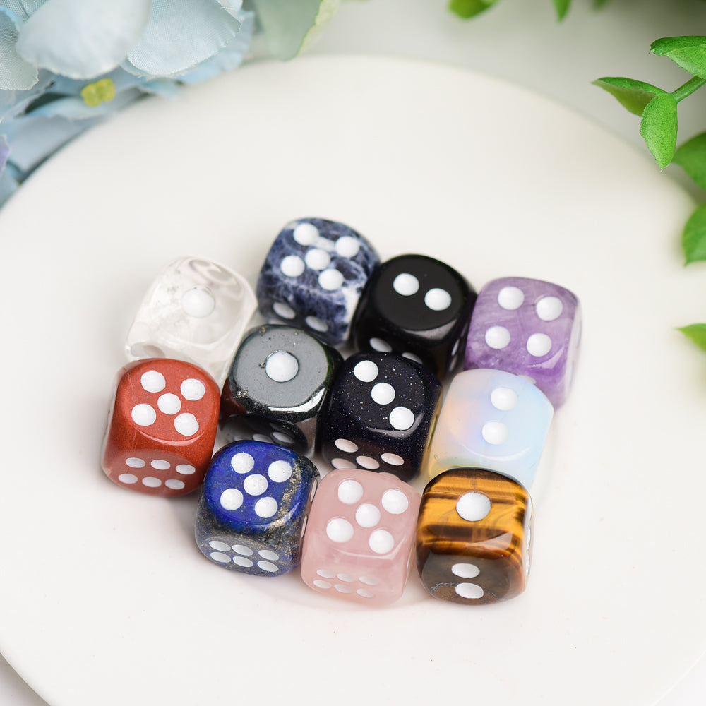 0.5" Mixed Crytsal Dice Crystal Carving