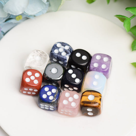 0.5" Mixed Crytsal Dice Crystal Carving
