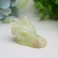 1.8" Mixed Crystal Dragon Head Animal Crystal Carving