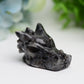 1.8" Mixed Crystal Dragon Head Animal Crystal Carving