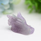 1.8" Mixed Crystal Dragon Head Animal Crystal Carving