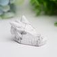 1.8" Mixed Crystal Dragon Head Animal Crystal Carving